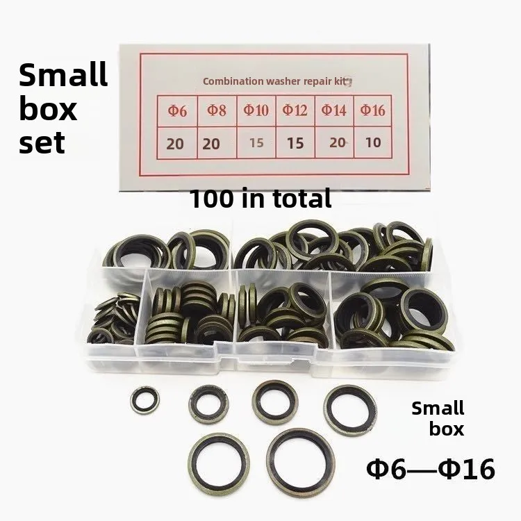 Combination Gasket Repair Kit Oil Pan Gasket Drain Plug Washer High Pressure Fuel Line Gasket 6-60