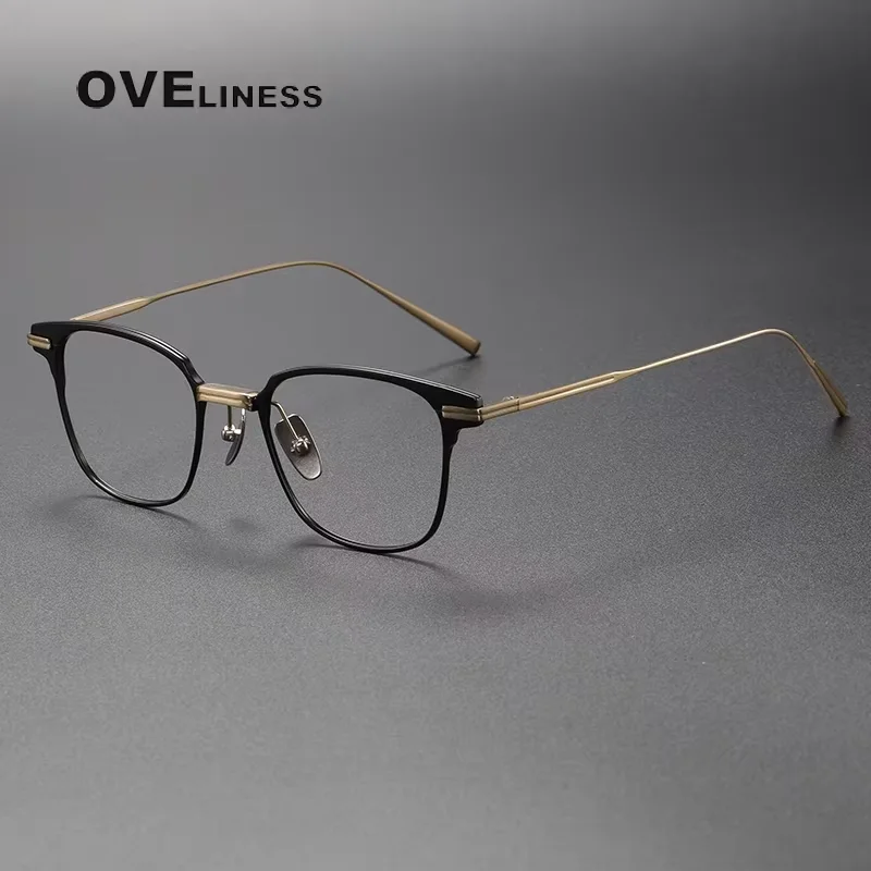 

2025 New Design pure Titanium Glasses Frame Men women Retro Square Eyeglasses frames Eyewear spectacles