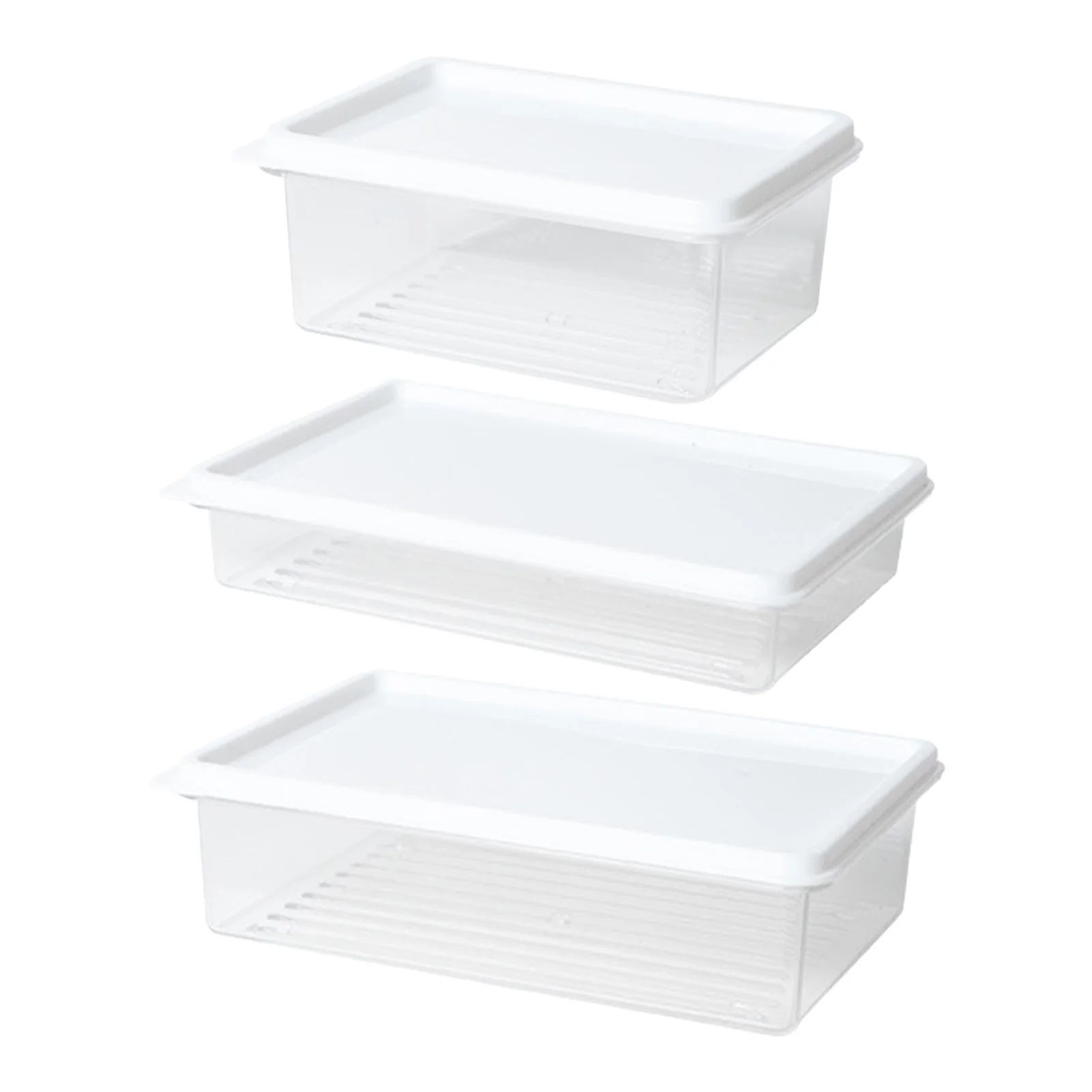 3pcs Food Storage Containers Airtight Food Storage Box for Kitchen Fridge Organizer Freezer Fruit Containers 450/650/1000ml