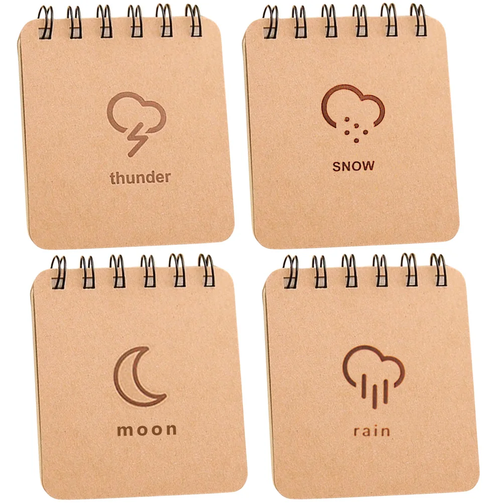 

4 Pcs Notebooks for Work Household Pocket Notepad Office Accessories Grid Memo Small Supply