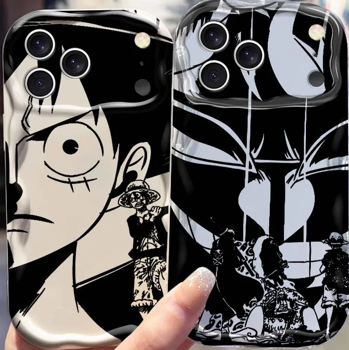 

Cartoon Zoro One Piece Luffy Art Phone Case For Apple iPhone 17 16 16E 15 14 13 12 11 XS X Pro Max Plus Wave Oil Cover Funda