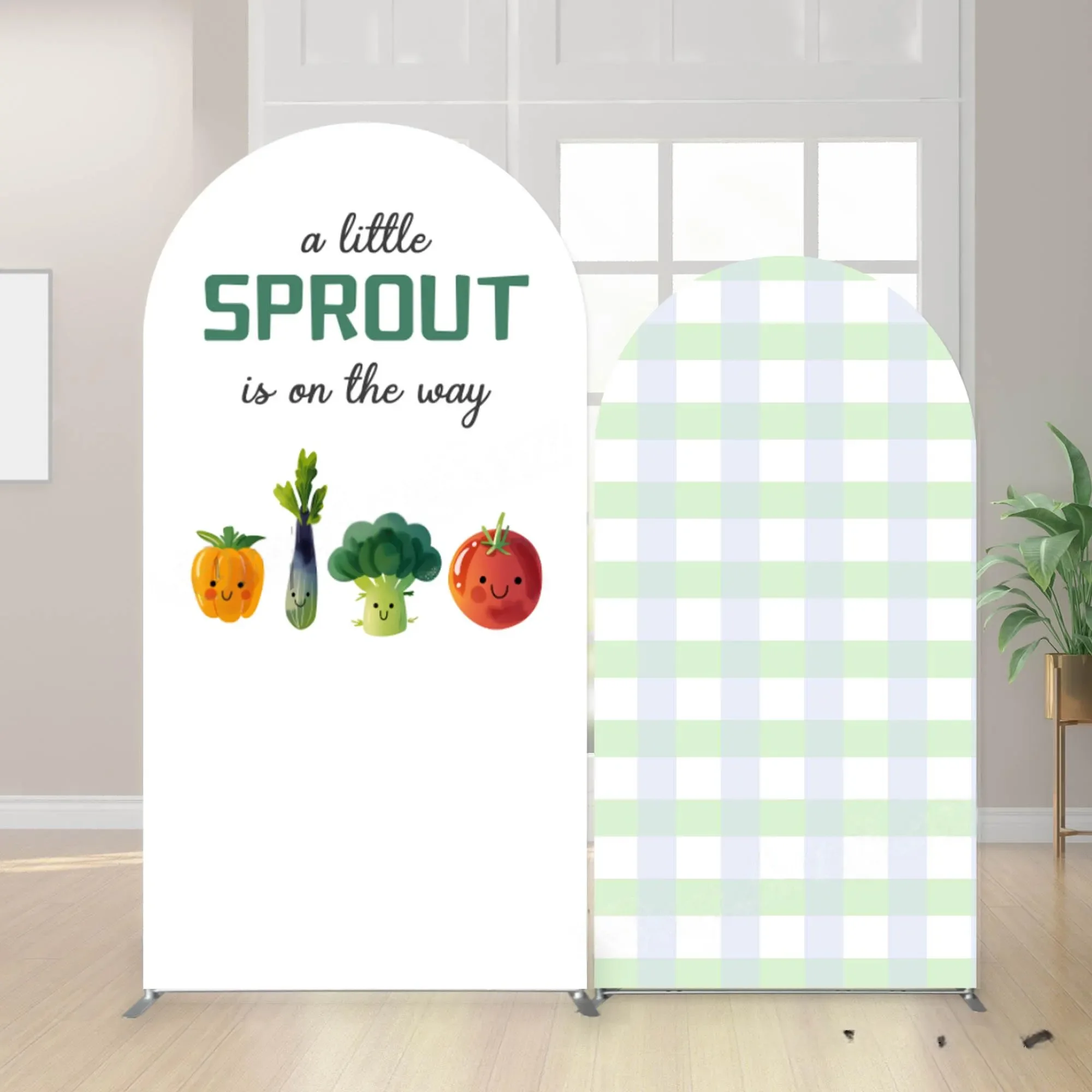 

Двусторонний фон Mehofond «Маленький росток уже на пути» для дня рождения, вечеринки в честь рождения ребенка, декор для арки Chiara