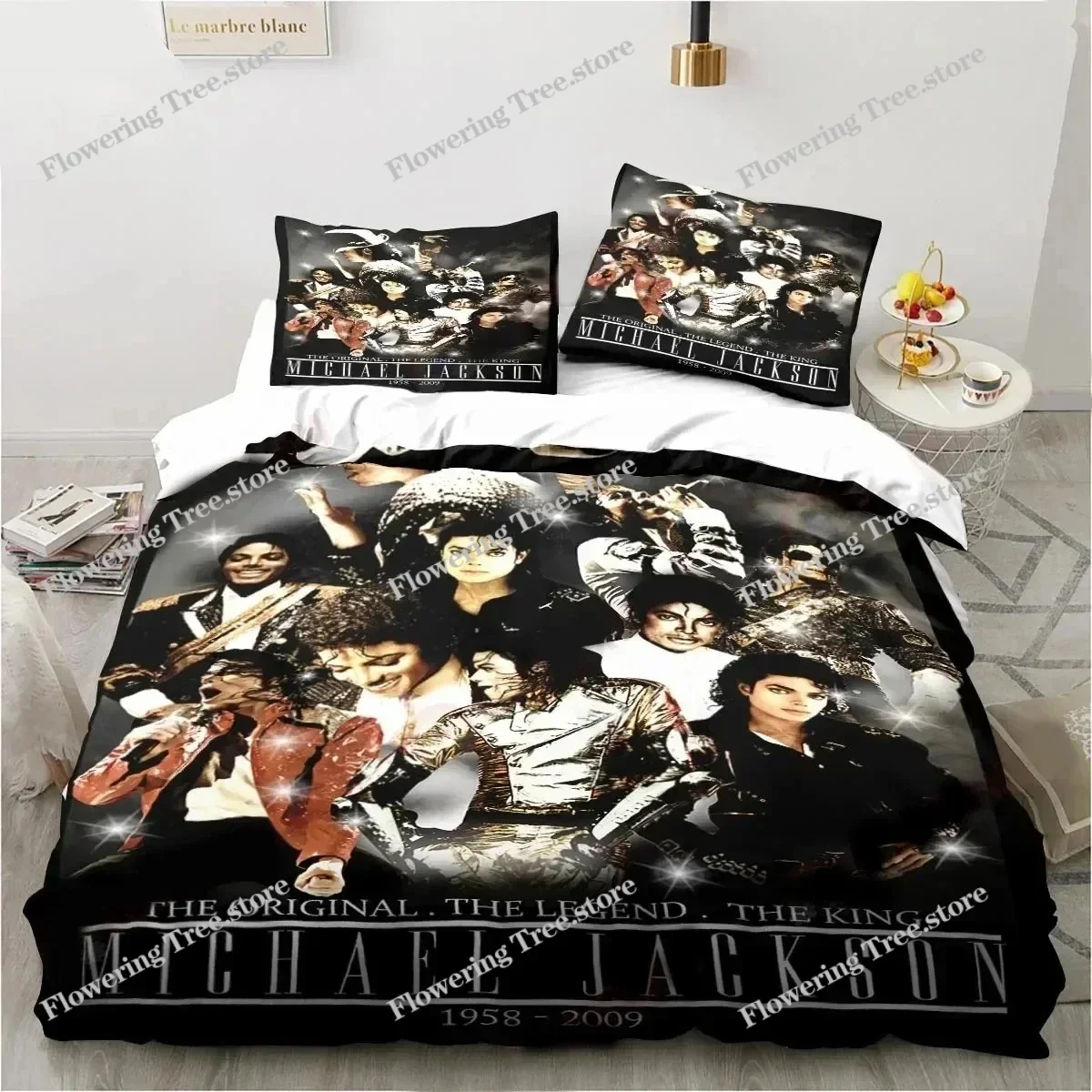 

3D Printing Michael Jackson Bedding Set Duvet Cover Bed Set Quilt Cover Pillowcase Comforter king Queen Size Boys Adult029