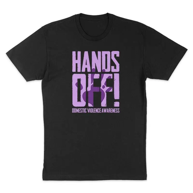 

Women's Domestic Violence Awareness T-Shirt | "Hands Off" Graphic Tee | Anti-Abuse Survivor Support Gift Top