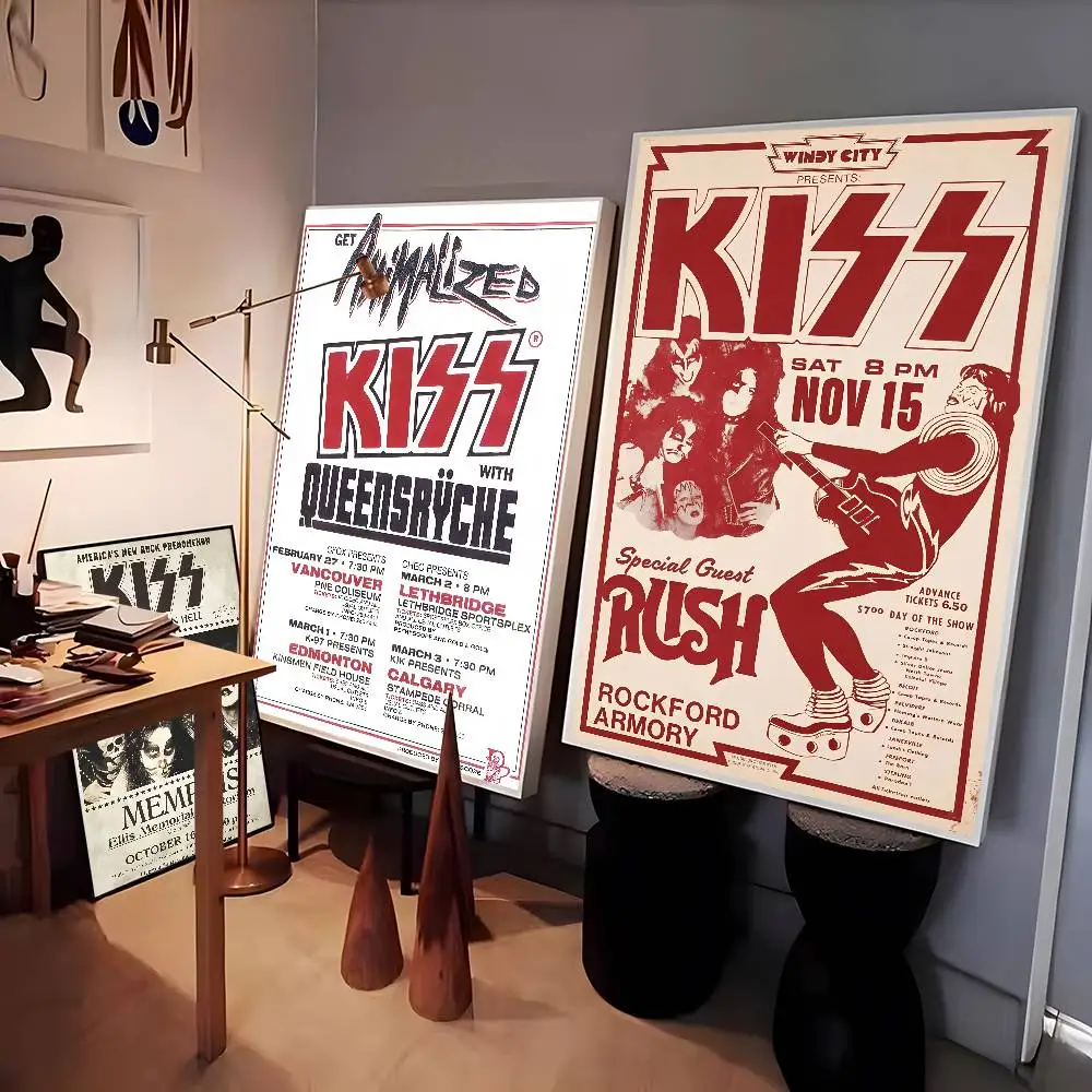 

K-Kiss Rock Band Poster Waterproof Vintage Movie Posters High Quality Wall Art Print For Room Decor Gift