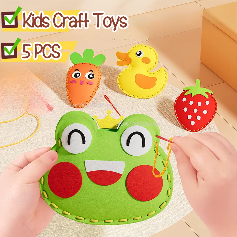 DIY Kids Craft Toy Kits Sewing and Sew Set Educational Sewing Set Cute Style DIY Sewing Felt Animals Plant Toys juguetes niña