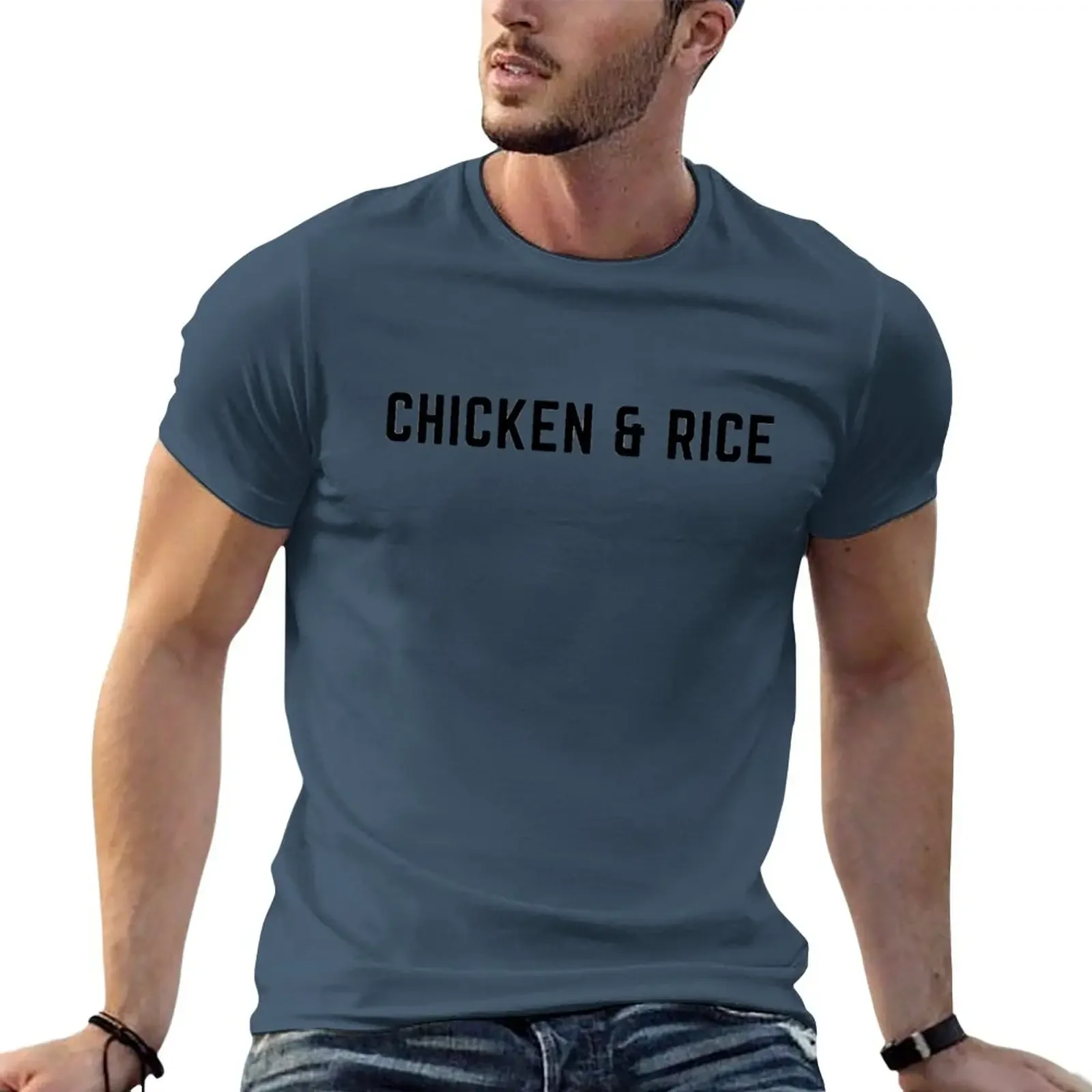 

Chicken & Rice T-Shirt heavyweights summer tops anime clothes t shirts for men