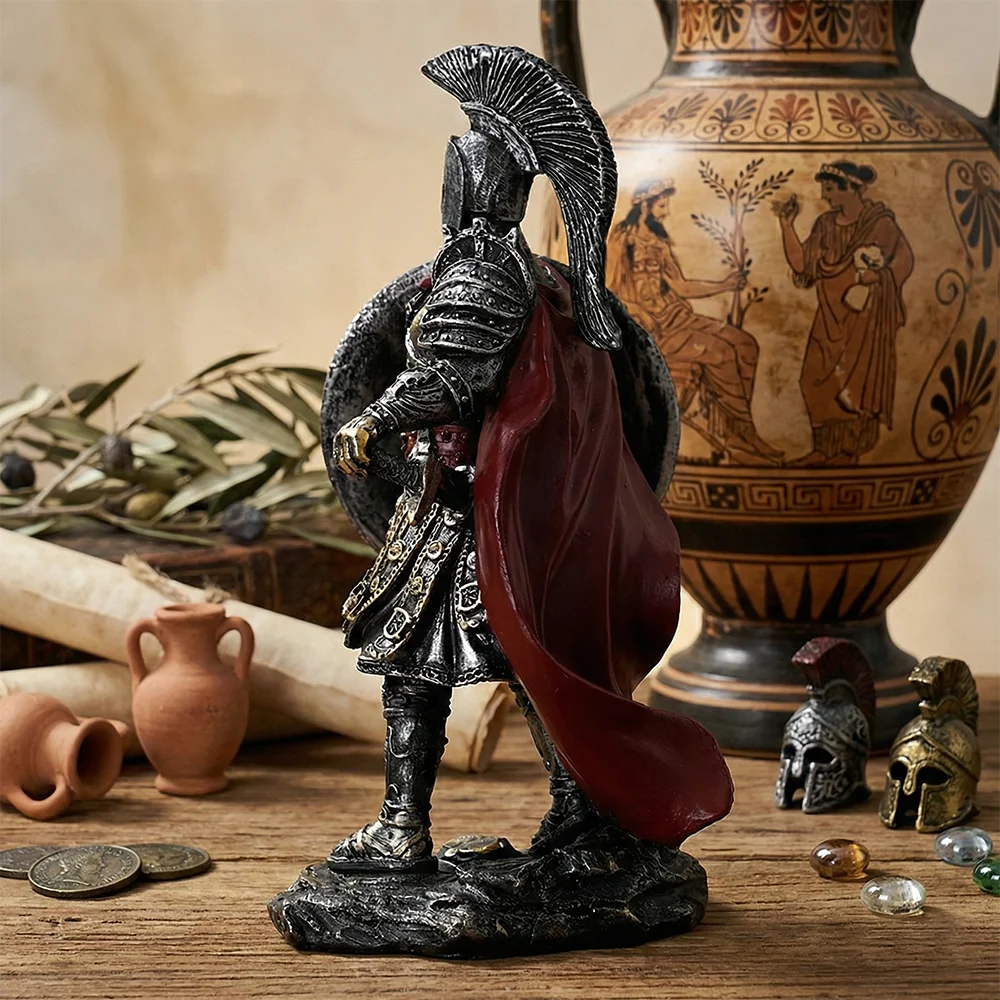 Greek Spartan Gladiator Resin Statue Warrior Figurine Collectible Gift for History Lovers