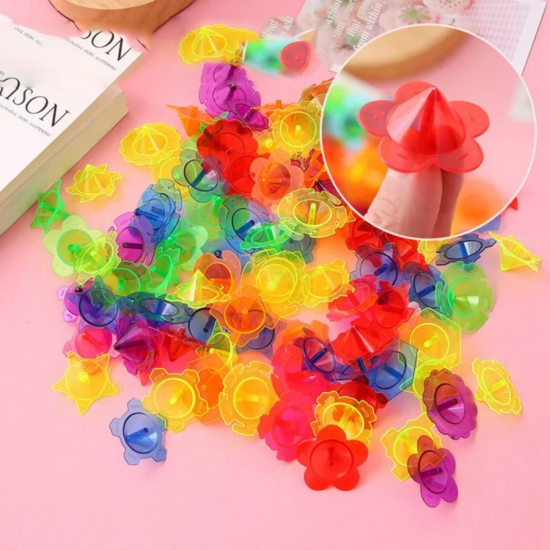 50 Stück buntes transparentes Mini-Gyro-Spielzeug, geeignet für Kinder, Party, Geburtstag, Pinata-Füller, Klassenzimmer, Kindergarten, Preis-Geschenkpaket – Detail 2