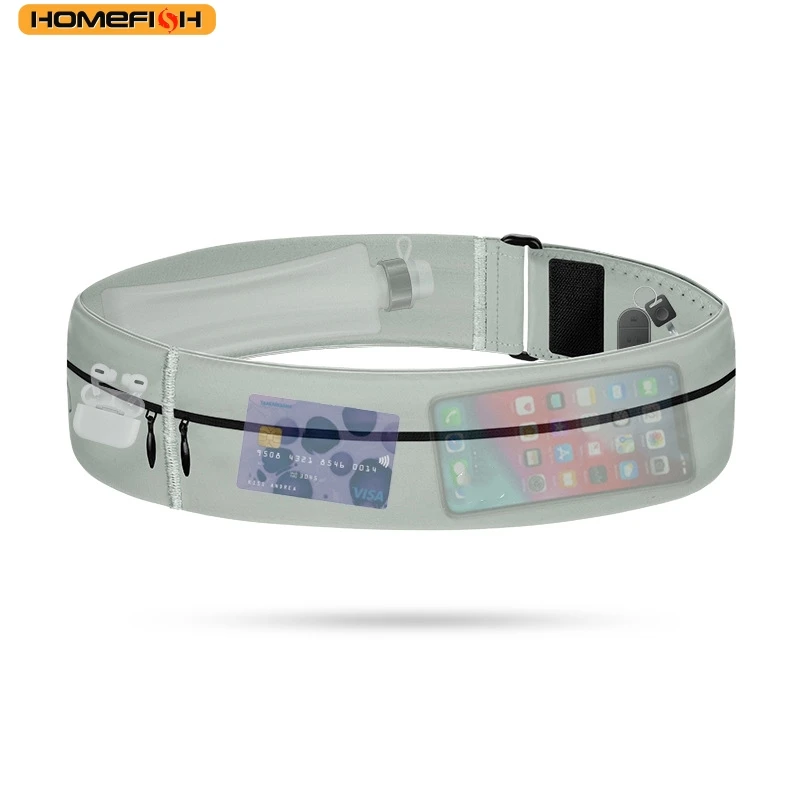HOMEFISH Outdoor Sports Waist Bag Fitness Running Waist Bag Waterproof And Anti-theft Mobile Phone Storage Bag Close Fitting image 2