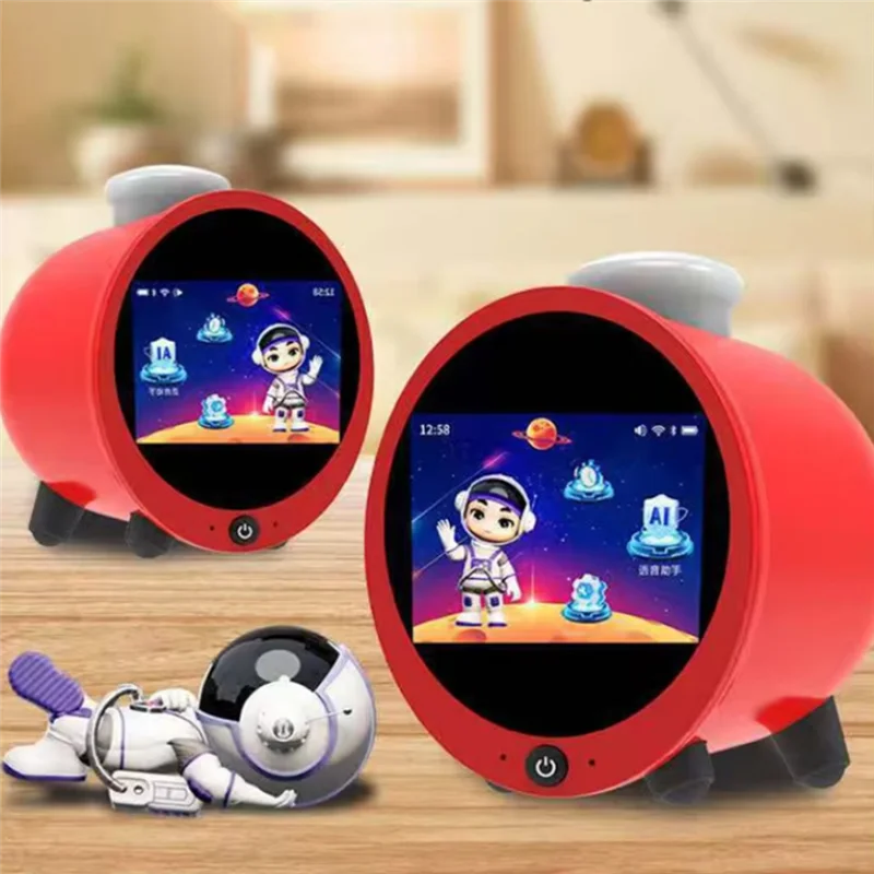 【Electronic-Accessories】AI Sound Alarm Clock With Wifi Dialogue Timer, Fun Brain Clock, LCD Touch Screen Desktop Decoration