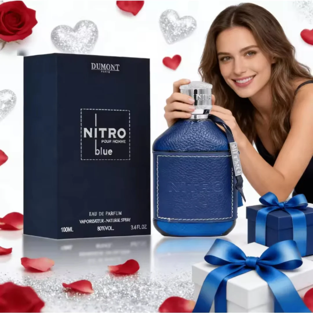 Dumont Nitro Blue Eau De Parfum - Belebender Blumen- und Holzduft - 100 ml