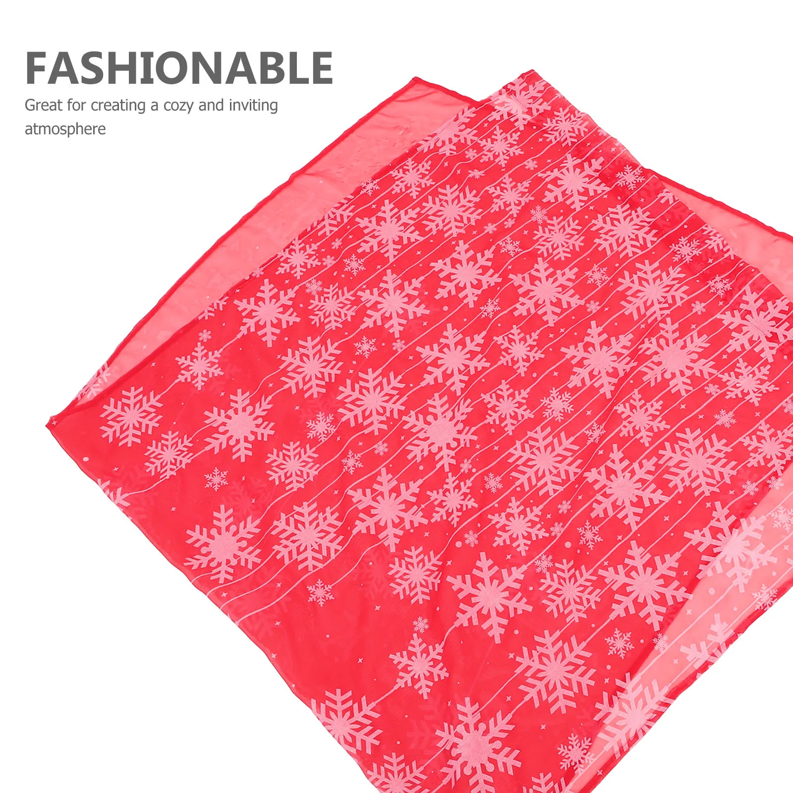 الأحمر ندفة الثلج عيد الميلاد شير الستار 2 لوحة عطلة الستارة الشتاء نافذة زينة المطبخ غرفة المعيشة عيد الميلاد Valavces