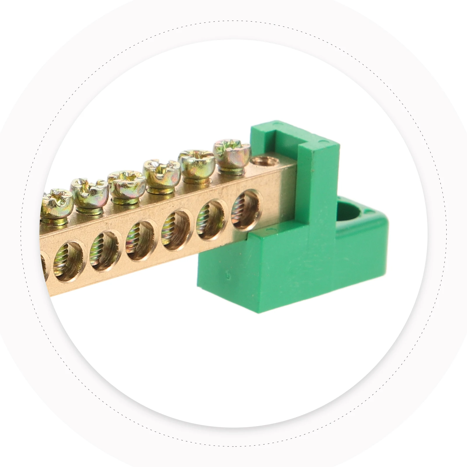 

2pcs Copper Strips Terminal Blocks Ground Rods Connecting Bus Bars Electrical Grounding Bars Kit for Distribution Cabinets Power