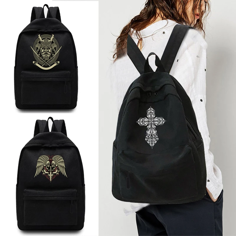 Nuovo zaino coreano teschio stampato femminile scuola media studente zainetto zaino Casual borsa da viaggio zaino per giovani Unisex