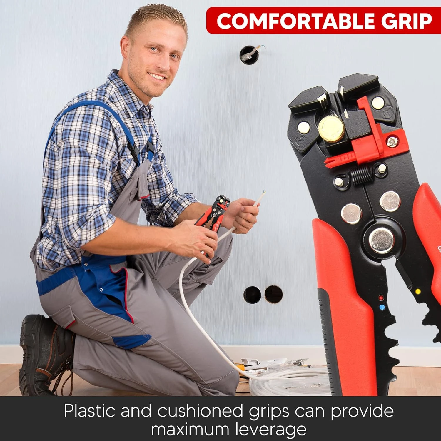 Ferramenta de descascamento de fio autoajustável eficiente e versátil de 8 polegadas XT-1-002 para experiência de processamento de fio perfeita