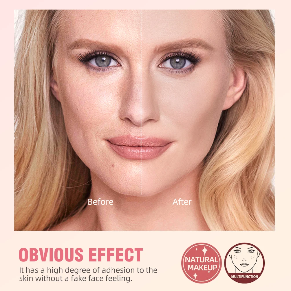 بودرة أساس طبيعية للتحكم في الزيت من CACE، بودرة خافي عيوب البشرة ذات لمسة نهائية ناعمة، مكياج للنساء 3 ألوان #3