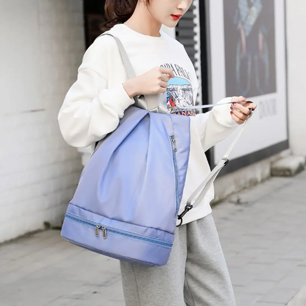 Water Wet Dry Separation Fitness Bag Waterproof Large Capacity Travel Handbag Shoe Compartment Foldable Swimming Backpack Yoga