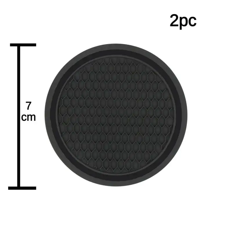 Pemegang cangkir otomatis mobil hitam bantalan coaster Anti Slip Insert aksesoris Interior Universal cocok sempurna untuk sebagian besar cangkir