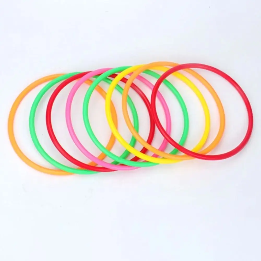 Plastic Rings Rainbow Ice Cream Toss Game Rainbow Tower Cone Target Interactive Toy Throwing Speed Outdoor Toy Backyard Play