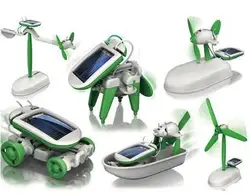 New Toys DIY 6 IN 1 Solar Powered Diy Robotic Kit  Educational   Electric Car Boys Gift  Toy for Kids  Educational Toys