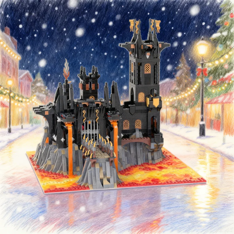 

3262 детали MOC: Модель Замка-крепости «Черный Дракон», Конструктор, Рождественский подарок, Игрушка, Креативная идея для самостоятельной сборки, Кирпичики для детей