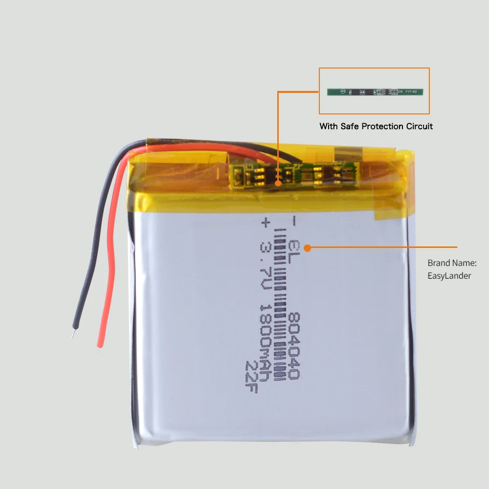 10 PCS 804040 3.7V 1800mAh batteria ricaricabile ai polimeri di litio Lipo per MP3 GPS DVD Recorder e-book Camera SlimeVR tracker