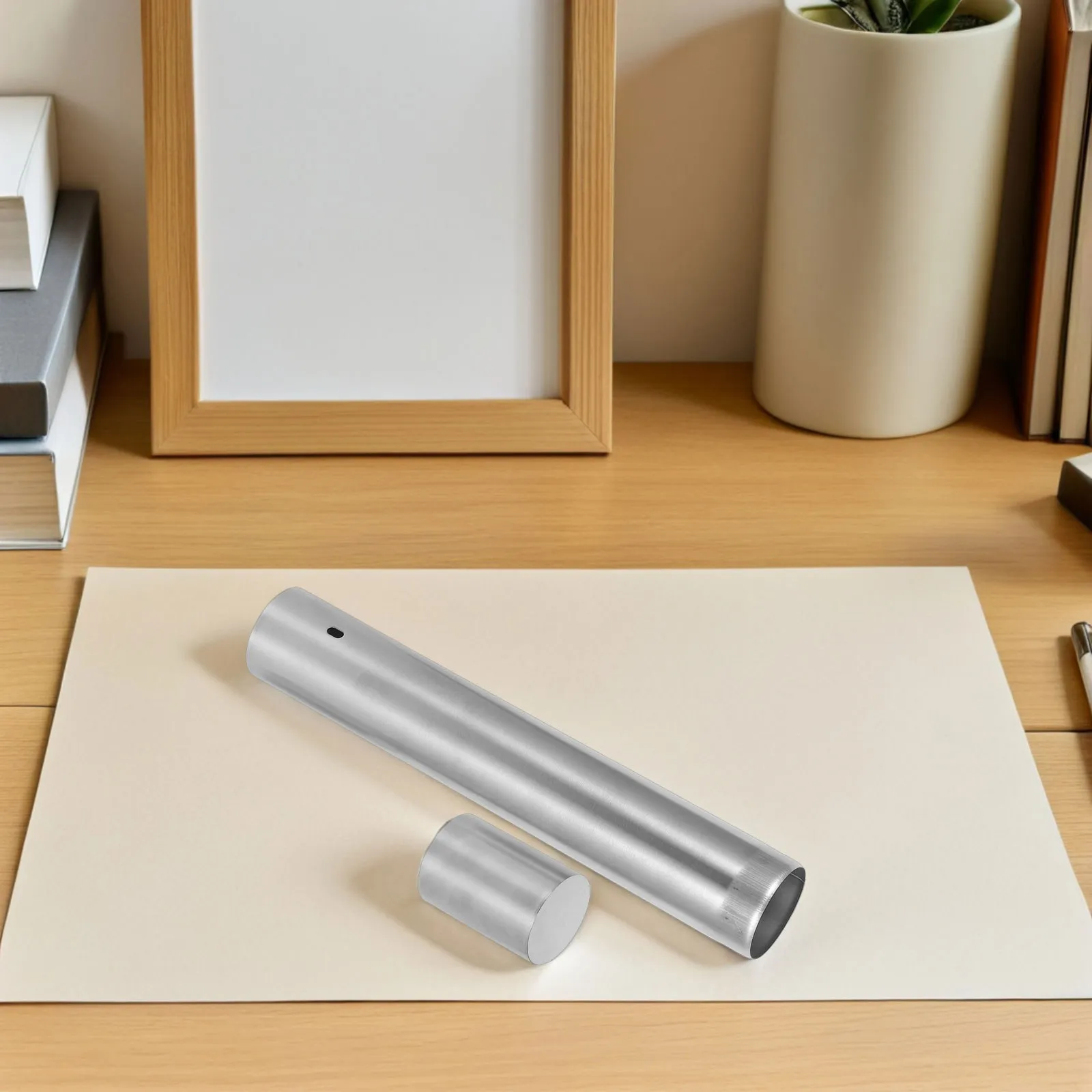 2Pcs Stainless Steel Certificate Holder Tube 3x40cm Waterproof Sealed Document Storage Tube for Birth Certificates Diplomas
