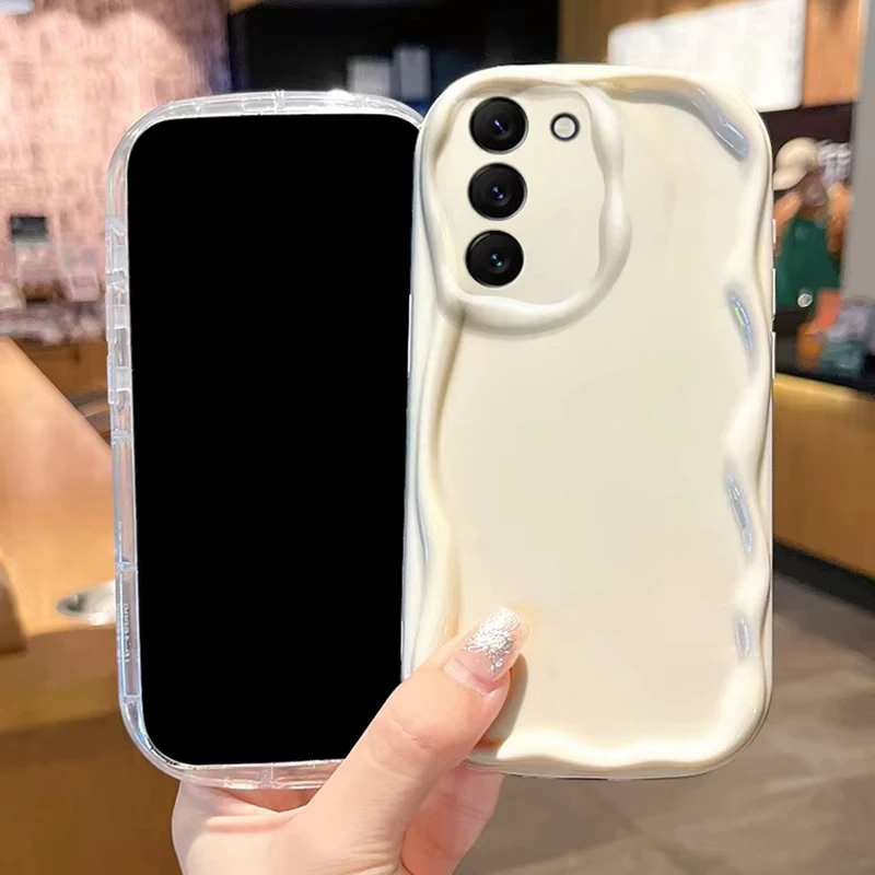 Clear Soft Wave Phone Case for Samsung A55 A54 A53 5G A52 A15 A14 A13 A35 A34 A24 A23 A22 A05 S24 S23 S22 Ultra S21 S20 FE Cover - náhled 5