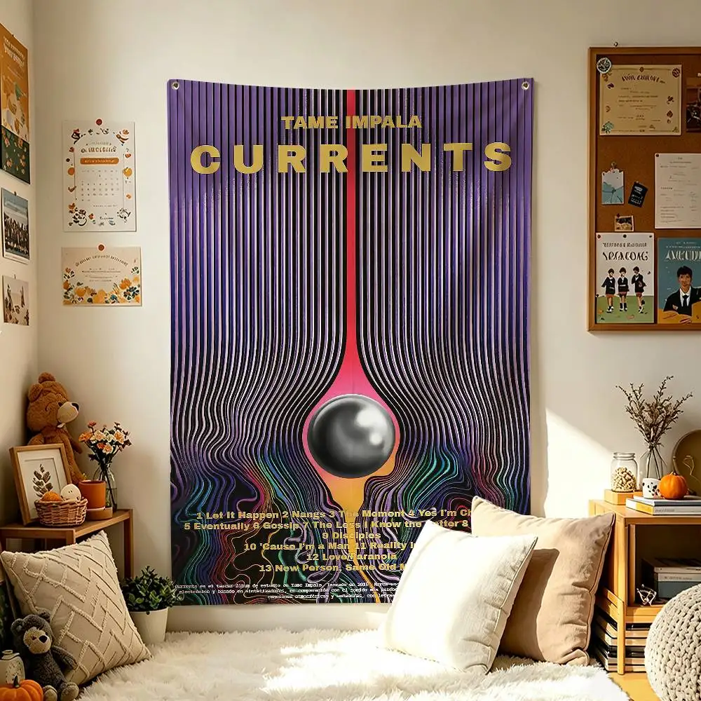 T-Tame Impala L-Loser K-Kevin Parker Home Decor Wall Hanging Vertical Flags Indoor Outdoor Background Tapestry