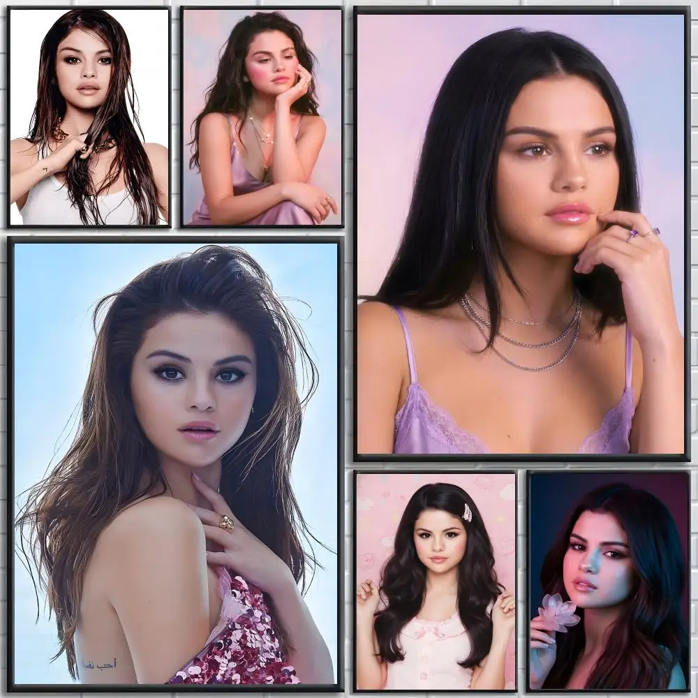 S-Selena Gomez Poster posters for bedrooms and living rooms—high-definition cartoon movie-themed wall art.