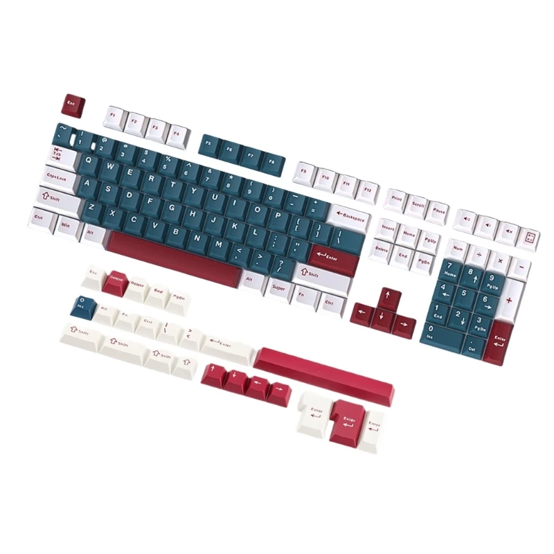 Mech Style Inspired 136 Key PBT Keycap Set Original Height Comfort Double Shot Injections for Mechanical Keyboards Dropship