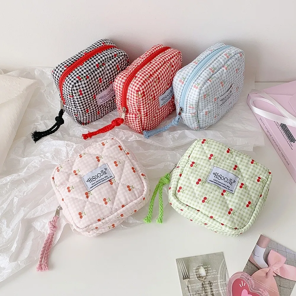 Single Layer Fruit Cherry Pencil Bag Large Capacity Makeup Pouch Korean Cherry Pencil Case School Pencil Box Cute Design
