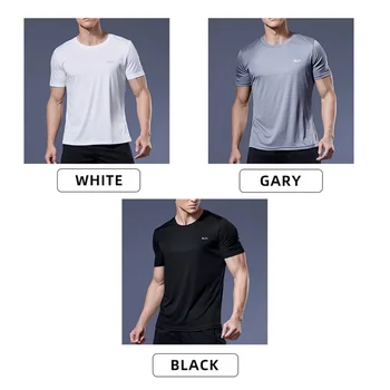 Hommes maillot de corps T-Shirt séchage rapide Sport L XL XXL noir blanc Gary course respirant Fitness chemise glace soyeuse gymnastique Football maillots