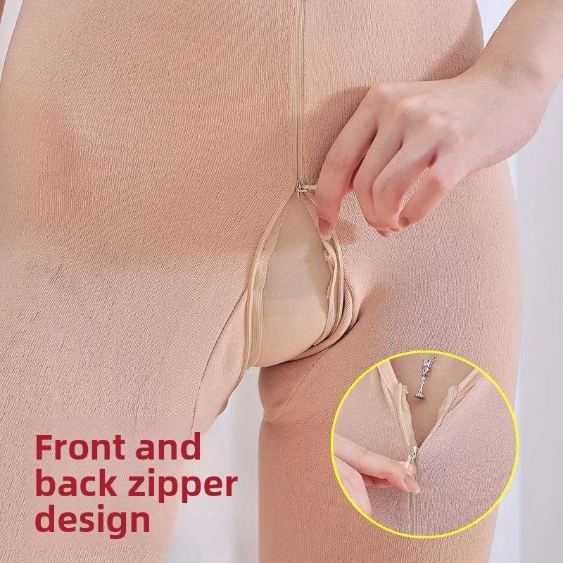 Thi Velvet Warm apewear Tutina con cerniera con apertura sul cavallo Svel Inteated Thiened plus Size Collant completo per il corpo ex