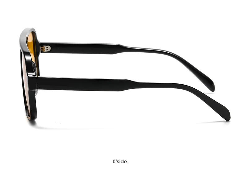 Mode gelbes Quadrat Frauen Sonnenbrille Retro Doppelbrücken großen Rahmen Sonnenbrille Frau Mode Luxus Designer Sonnenbrillen Brillen – Detail 14