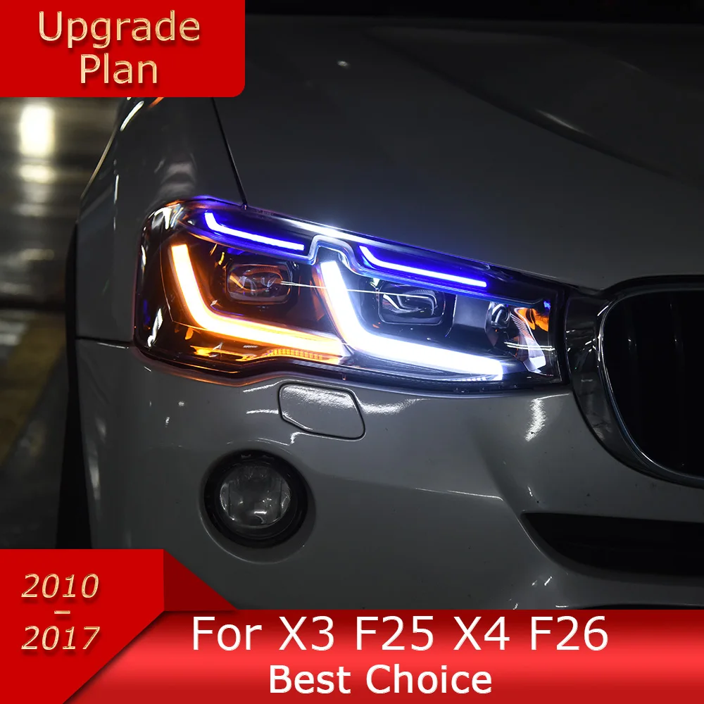 Car Lights for X3 F25 2014-2017 X4 F26 LED Auto Headlight Assembly Upgrade Newest M5 Competition Design LHD RHD Accessories