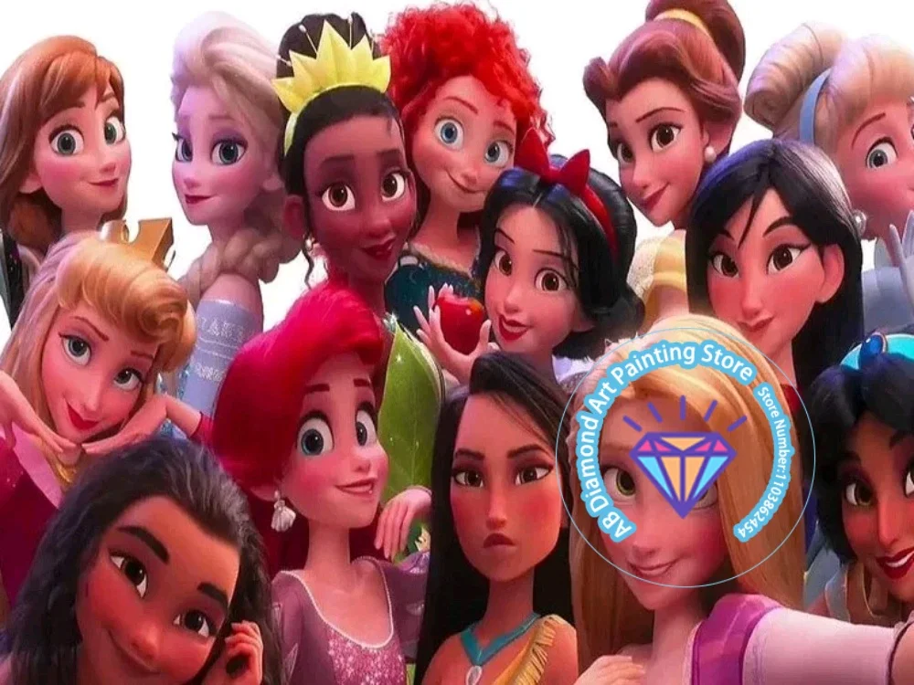 

Cartoon All staff Princess AB Diamond Painting Kit Square Round Diamond 5D DIY Mosaic Handmade Art Exquisite Gift Home Decor