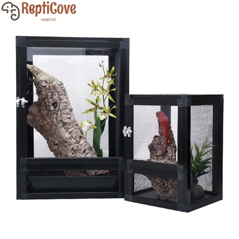 

Дышащий террариум для питомцев: для лазающих по деревьям саламандр, гигантских саламандр с графитовым крюком, рептилий с тигровым узором