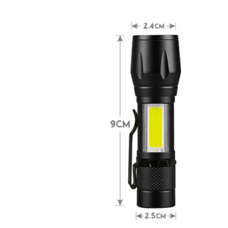 Mini linterna Led con batería integrada, lámpara de trabajo recargable, resistente al agua, para acampar, Q5, XP-G