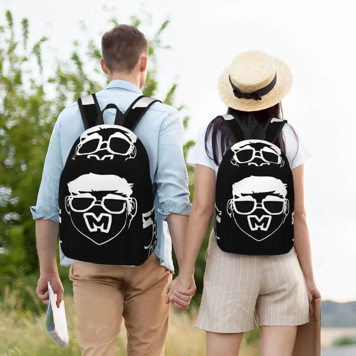 Meaty Marley HD Logo Student Backpack School Bag Hiking Travel Daypack for Men Women Fashion Bookbag Shoulder Bags