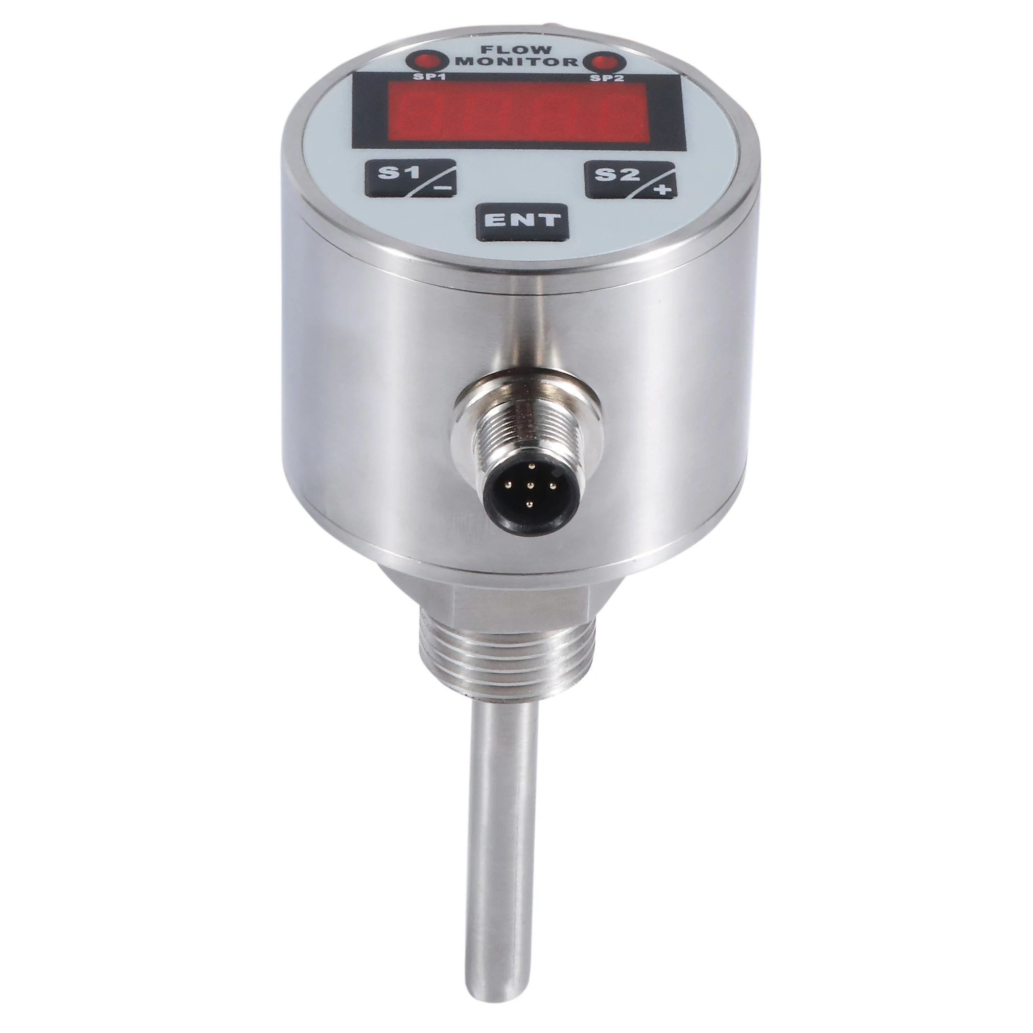 Thermal Flow Switch IP67 Relay Output LED Display Custom OEM Options Stainless Steel Water Air Applications