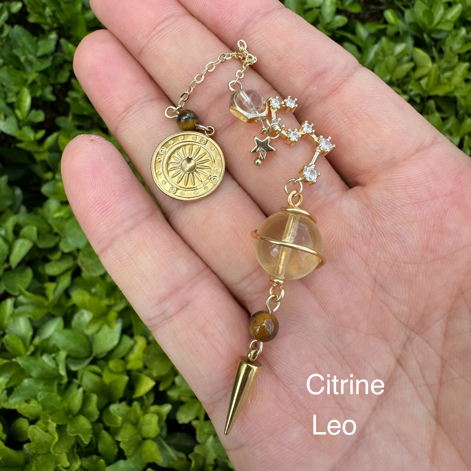 Hand Made Crystal Spirit Pendulum‌ Healing Stone Zodiac Witchcraft Supplies Balancing Accessories Divination Home Decor