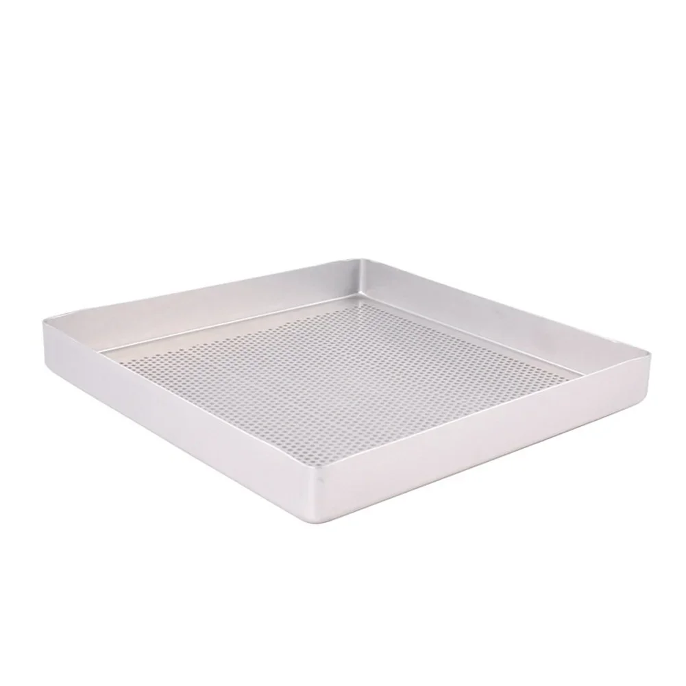Aluminum Baking Tray Perforated Pan For Home Baking Aluminum Alloy 1.5mm Thickness Perforated Holes Warp Resistant