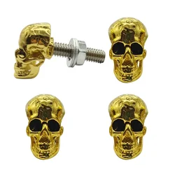 4pc cool Truck License Plate Frame Screws Motor License Plate Bolts Stainless Steel Spikes Fastener for Car Motorbike Trim Kits