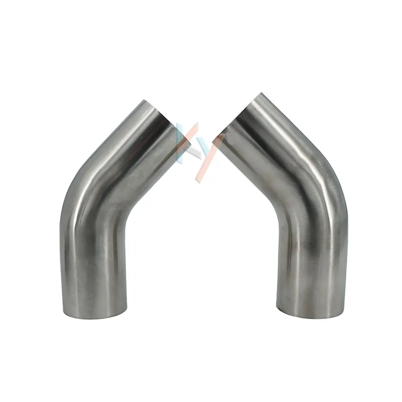 automobile exhaust51mm63mm76mm pipe Outer diameter butt welding 45 degree elbow 304 stainless steel sanitary pipe fittings