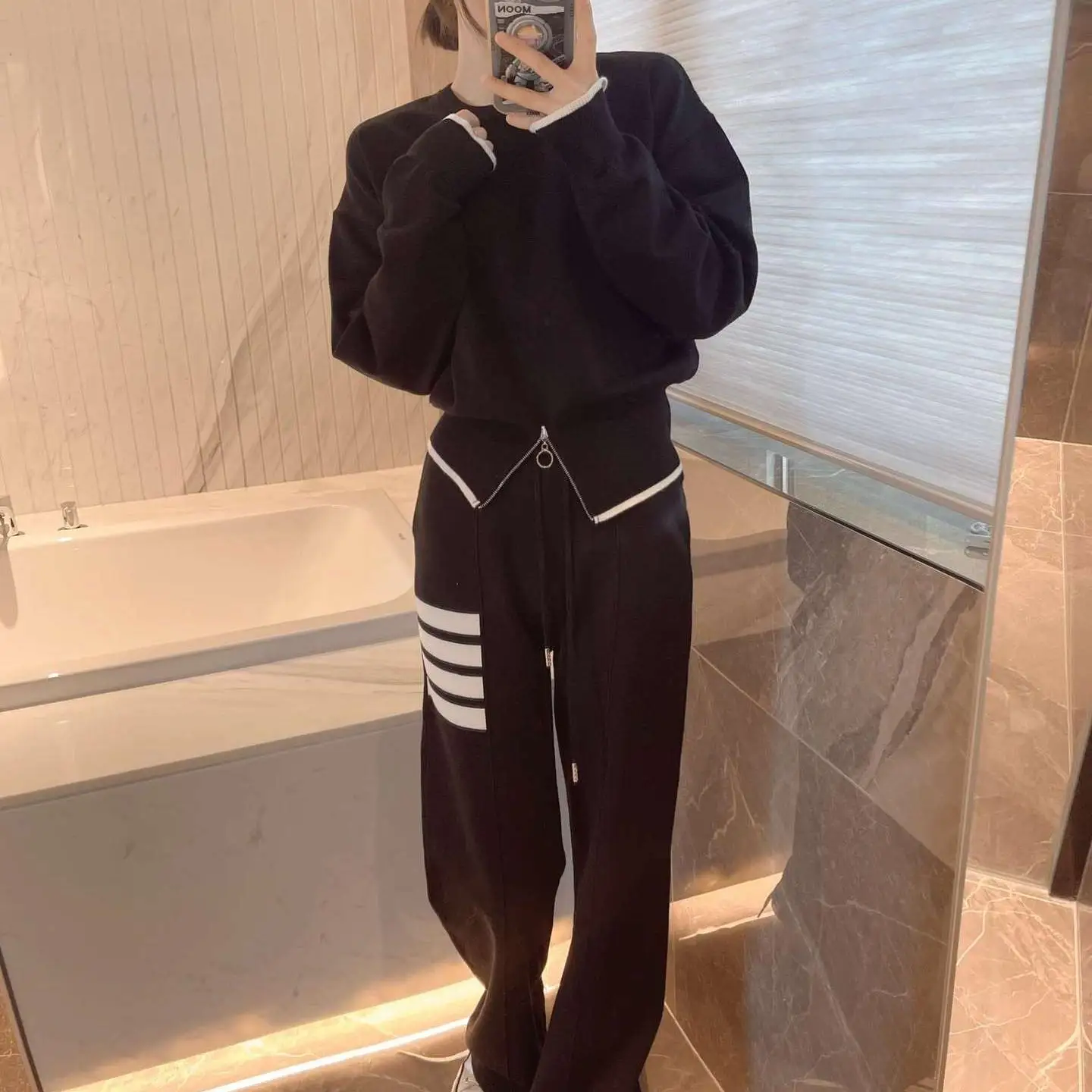 عالية الجودة جولف سترة المرأة ملابس غولف 2025 ربيع جديد بدل غولف البلوز غير رسمي + جولف السراويل قطعتين مجموعة ملابس الغولف النسائية