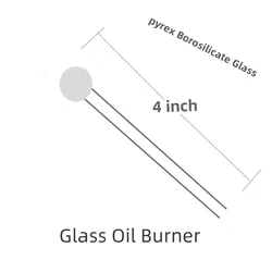 4inch/10.5CM Glass Oil Burner Pipe for Thick Borosilicate Glass Experiment 12/50PCS