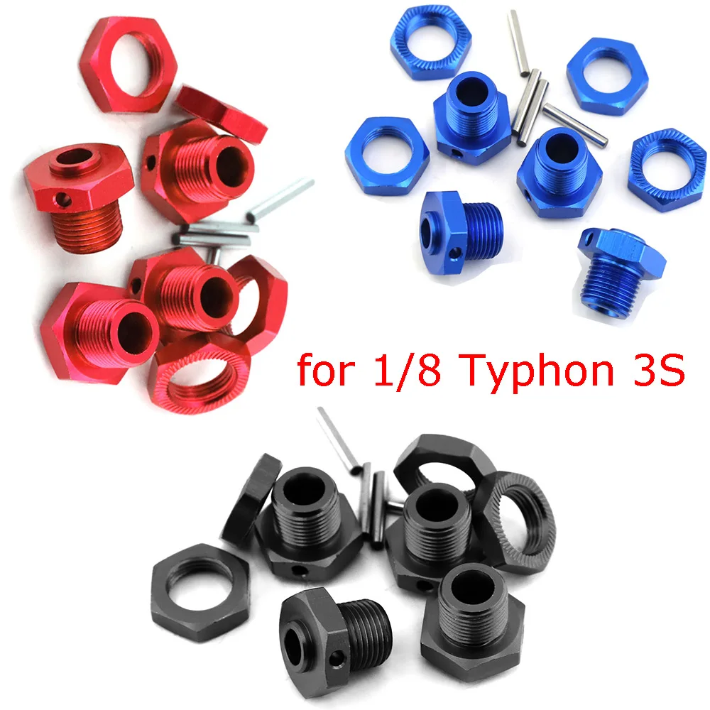 

For 1/8 Typhon 3S Wheel Hex Hub Adapter with Nut Kit RC Car Accessories