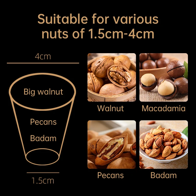 Picture 5: Portable Walnut Clip Nut Sheller Clip Tool Clamp Plier Cracker Nutcracker Sheller Crack Almond Walnut Pecan Hazelnut Filbert Nut